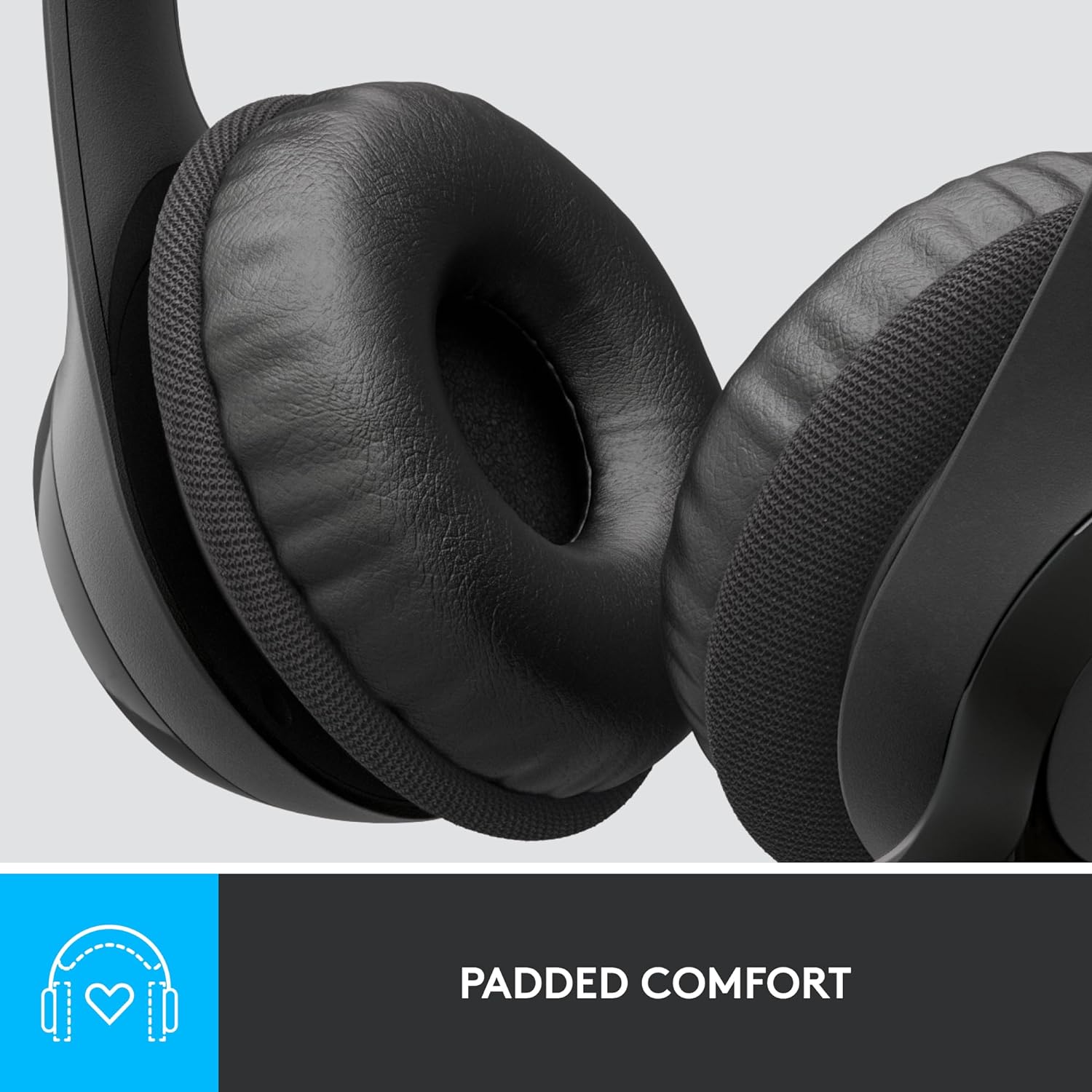 Logitech H390 Wired Headset showing how it is padded.